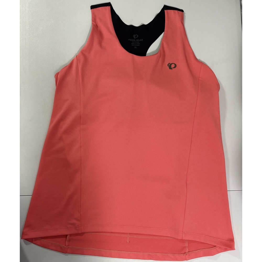 PEARL IZUMI Symphony Cycling Tank Top Sugar Coral Built In Bra Pockets XL